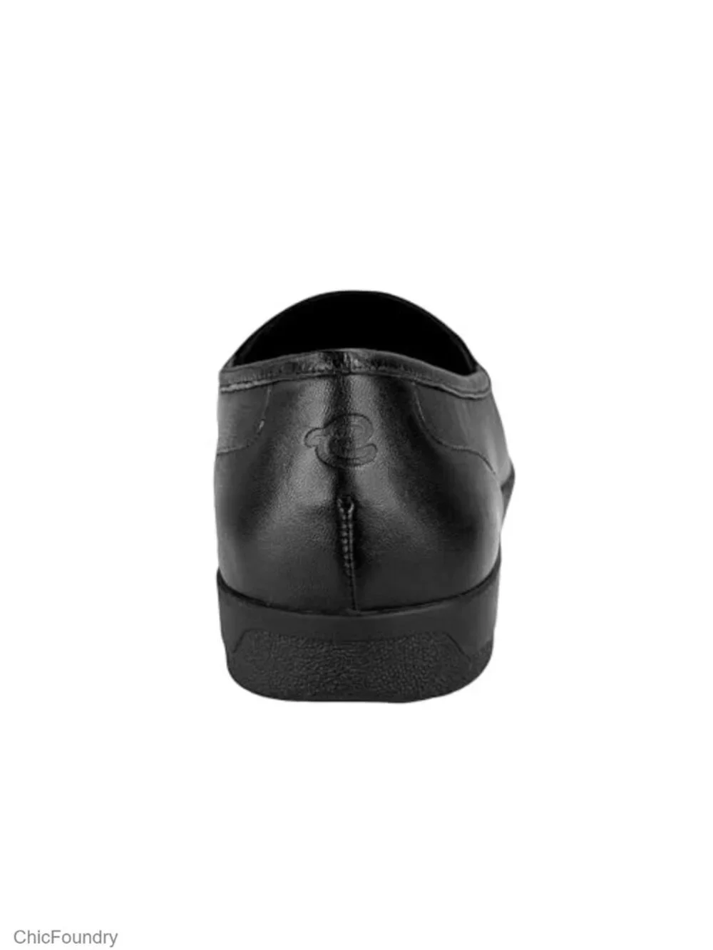 Women's Loafer Slip-On with Elastic Panels, Leather Upper, Cushioned Footbed,